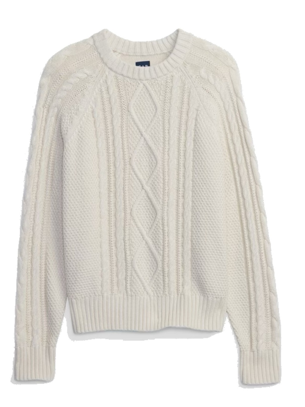 GAP Women's Cream Cable Knit Sweater - L